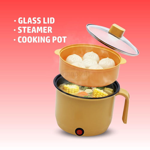 1.8L Multi-Cooker – Electric Non-Stick Pot with Transparent Glass Lid