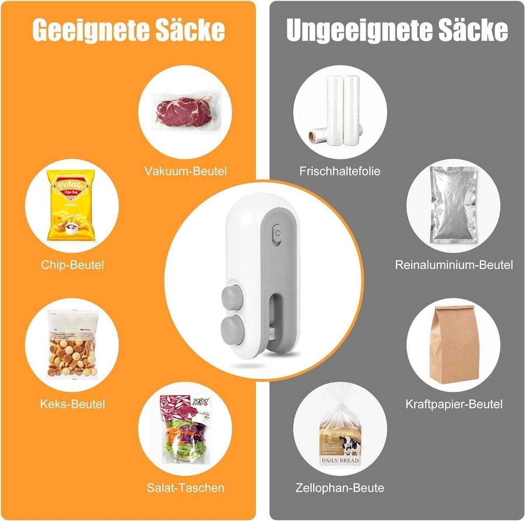 2-in-1 Rechargeable Mini Bag Sealer & Cutter – Magnetic Airtight Heat Sealer