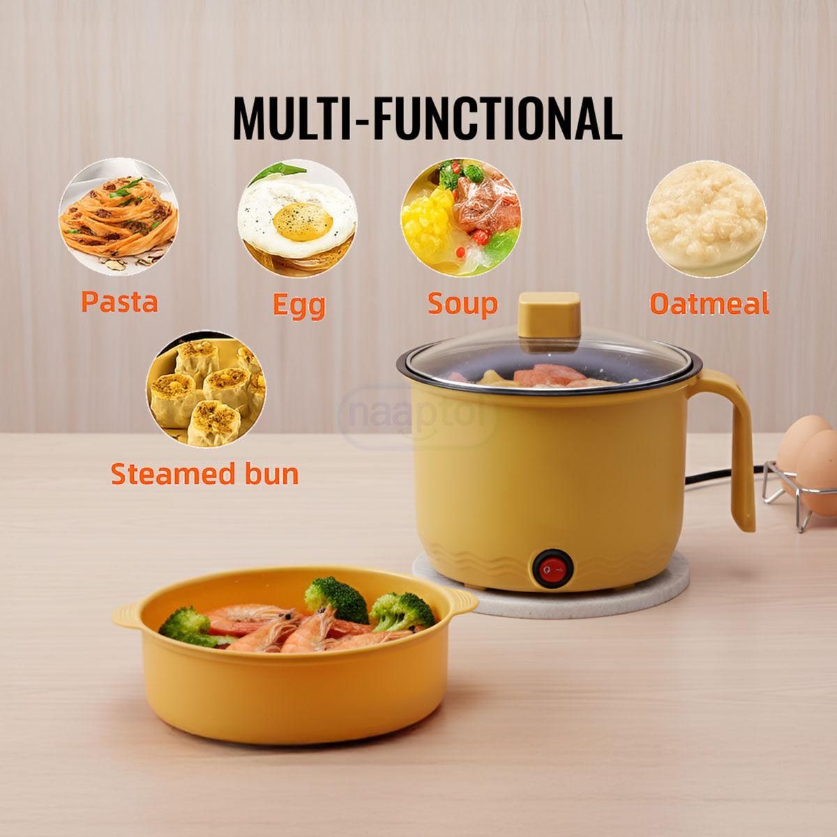 1.8L Multi-Cooker – Electric Non-Stick Pot with Transparent Glass Lid