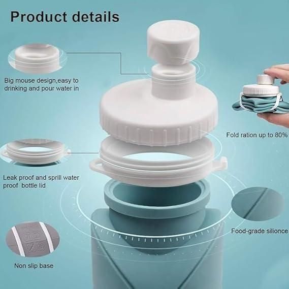 Aero-Fold Silicone Water Bottle – Leakproof, BPA-Free & Travel-ready