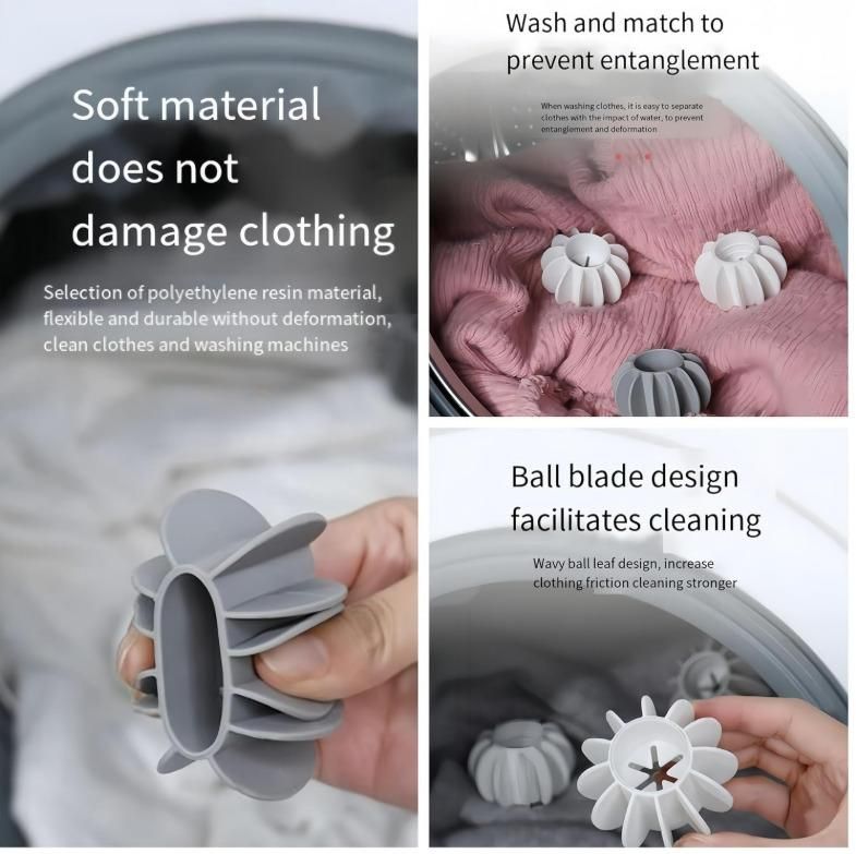Anti-Tangle Laundry Balls (Pack of 5) – Reusable Washing Machine Cleaning Spheres