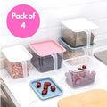 Crystal-Clear Kitchen Storage Baskets (Pack of 4) – Unbreakable Fridge & Pantry Organizers