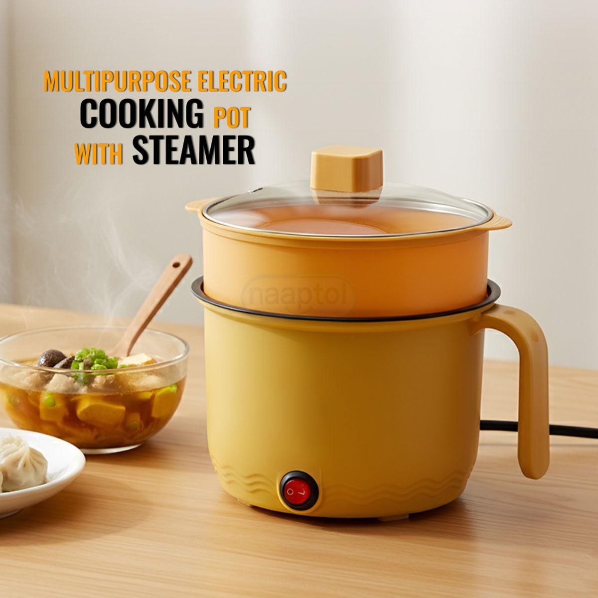 1.8L Multi-Cooker – Electric Non-Stick Pot with Transparent Glass Lid