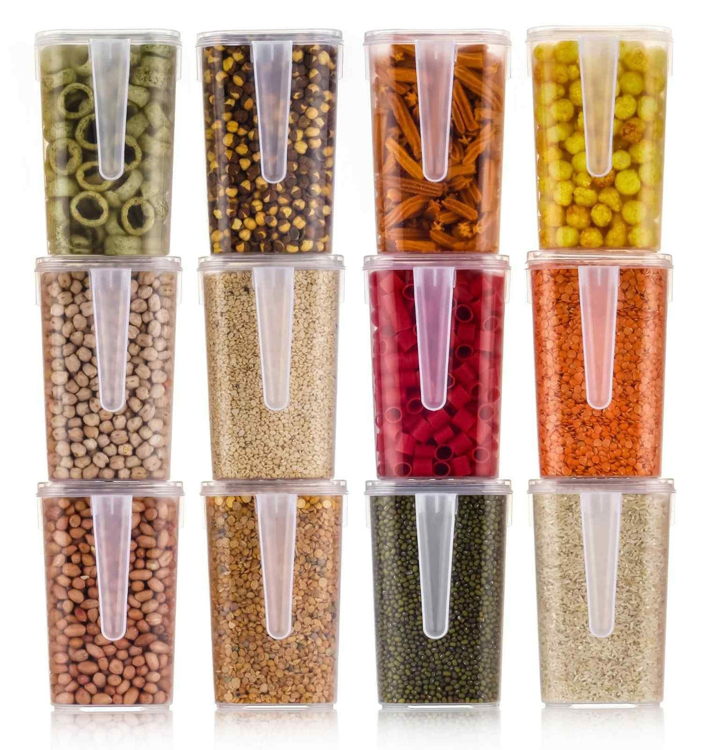 Crystal-Clear Multi-Purpose Storage Bins (Pack of 4) – Fridge & Pantry Organizer