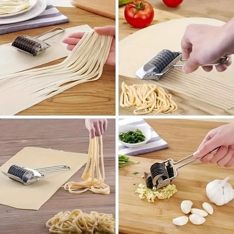 Multi-Blade Stainless Steel Noodle & Dough Cutter – Professional Grad