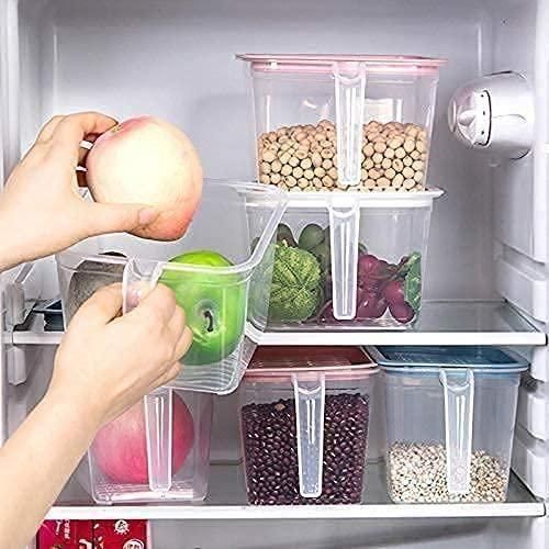 Crystal-Clear Kitchen Storage Baskets (Pack of 4) – Unbreakable Fridge & Pantry Organizers