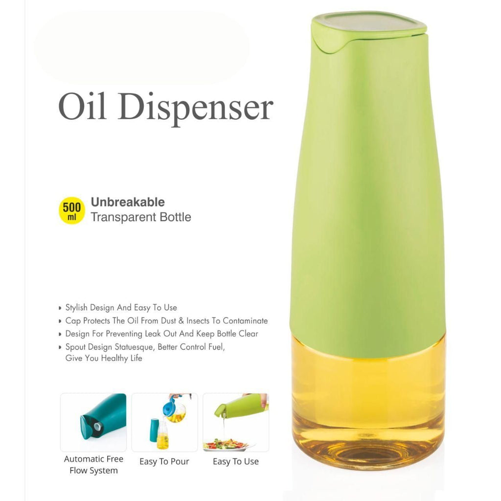 Auto-Flip Leakproof Oil Dispenser – 500ml Smart Kitchen Carafe