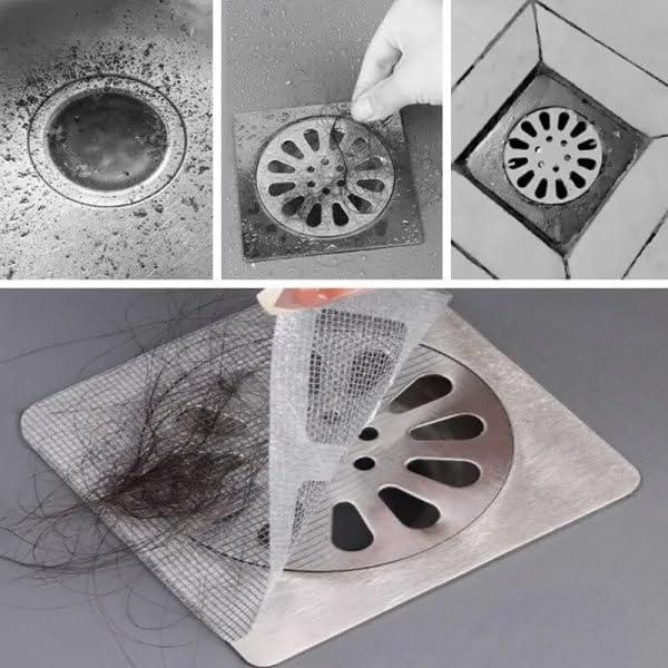 Disposable Floor Drain Mesh Stickers (Pack of 20) – Anti-Clogging & Hair Catcher