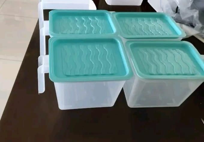 Crystal-Clear Kitchen Storage Baskets (Pack of 4) – Unbreakable Fridge & Pantry Organizers