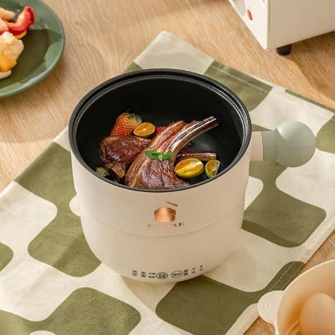 1.8L Multi-Cooker – Electric Non-Stick Pot with Transparent Glass Lid