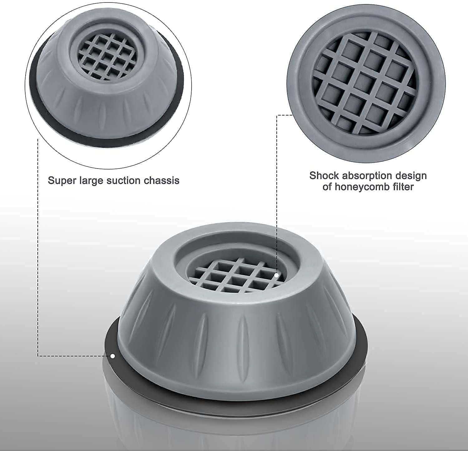 Anti Vibration Pads for Washing Machine and Refrigerator  (Pack of 4) (Grey), Medium